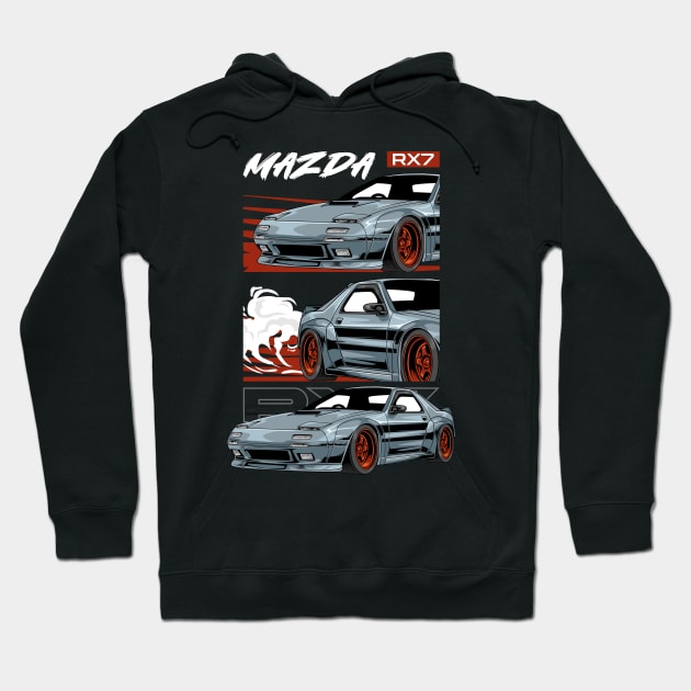 RX7 1989 Car Hoodie by milatees